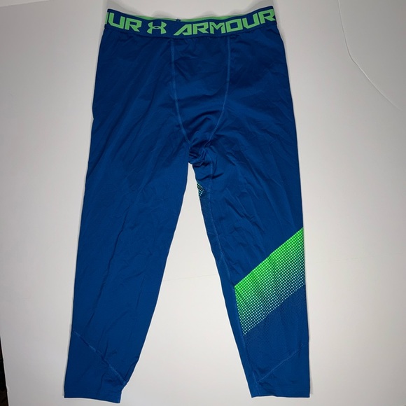 NWOT Boy's UNDER ARMOUR Heat Gear Base Layer Pants 1306064-487 Royal Blue YXLG - Picture 1 of 8